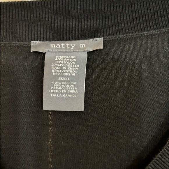 Women’s Matty m black sweater size medium - Picture 2 of 4